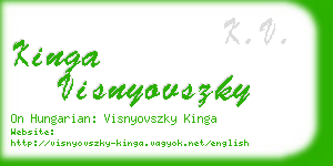 kinga visnyovszky business card